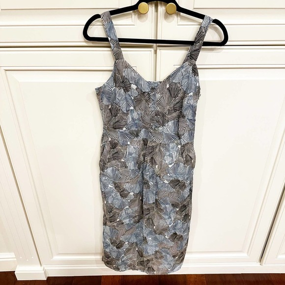 Sud Express Women’s Cotton Fan Print Midi Sun Dress Beachy Summer Pockets - Picture 1 of 9